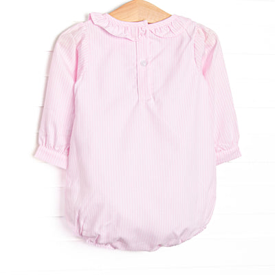Golfing Gal Applique Ruffle Neck Bubble, Pink