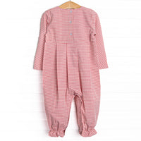 Pinky Promise Plaid Romper, Pink