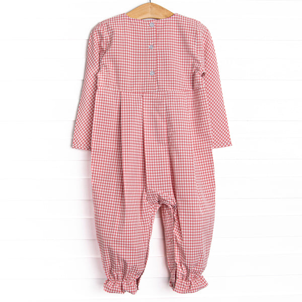 Pinky Promise Plaid Romper, Pink