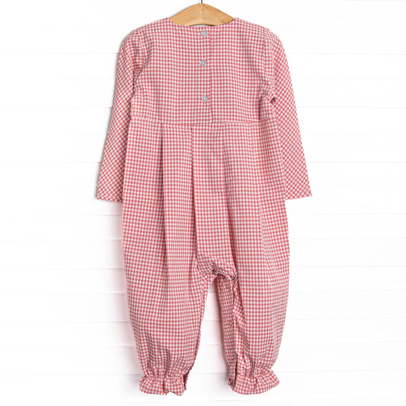 Pinky Promise Plaid Romper, Pink