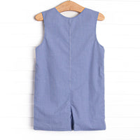 Jack O'Lantern Trio Smocked Jon Jon, Blue