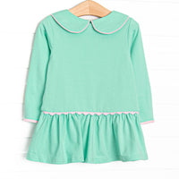 Taylor Tennis Long Sleeve Knit Dress, Pink and Green