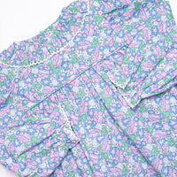 Lilac Lady Smocked Legging Set, Blue