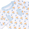 Pumpkin Pickup Bamboo Pajama Set, Blue