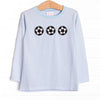 Corner Kick Cutie Applique Top, Blue Stripe