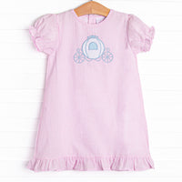 Carriage Cutie Applique Dress, Pink