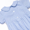 Spooky Spider Smocked Bubble, Blue Gingham