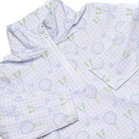 Golfing in Gingham Pullover, Blue