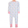Zoo Park Pals Bamboo Zippy Pajama, Pink