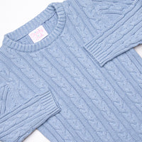 Caleb Cable Knit Sweater, Blue