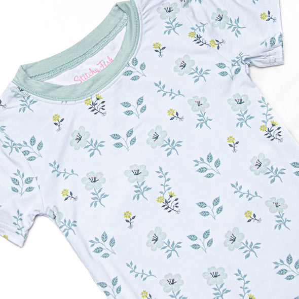 Right Place and Thyme Bamboo Pajama Short Set, Green