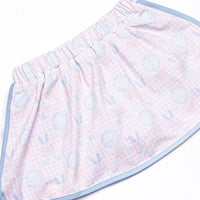Golfing in Gingham Long Sleeve Skirt Set, Pink