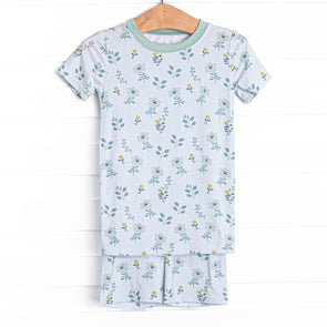 Right Place and Thyme Bamboo Pajama Short Set, Green