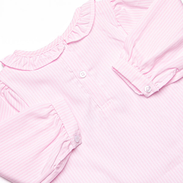 Golfing Gal Applique Ruffle Neck Bubble, Pink