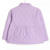 Quilted Ruffle Coat, Purple