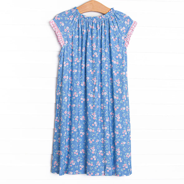 Grace Garden Bamboo Night Gown, Blue
