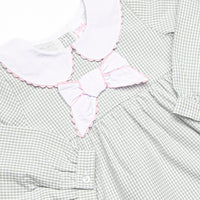 Schoolyard Sage Collared Bow Legging Set, Green
