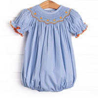 Too Sweet to Spook Smocked Girl Bubble, Blue