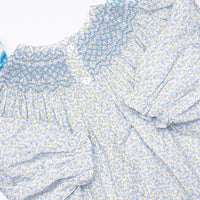 Bow Me Away Smocked Bubble, Blue
