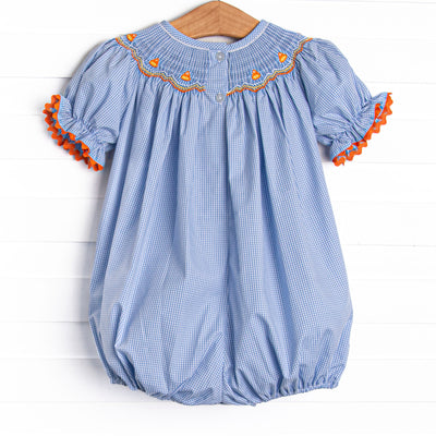 Too Sweet to Spook Smocked Girl Bubble, Blue