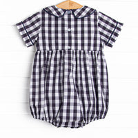 Teddy Trickster Smocked Bubble, Blue