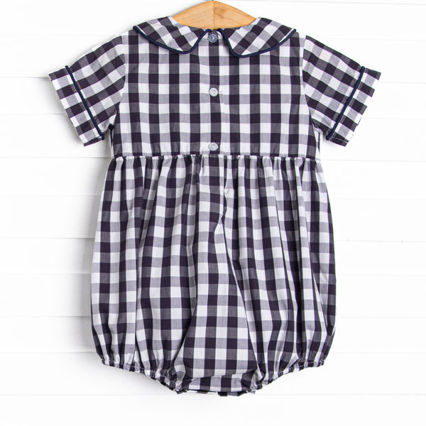 Teddy Trickster Smocked Bubble, Blue