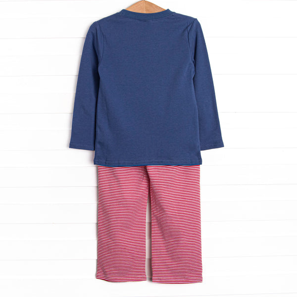 Best in Show Applique Pant Set, Blue