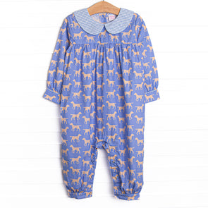 Caring Companion Romper, Blue