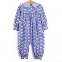 Caring Companion Romper, Blue