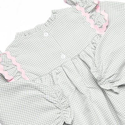 Schoolyard Sage Flutter Sleeve Bubble, Green