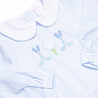 Golfing Guy Applique Bubble, Blue