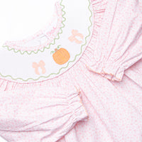 Primrose Pumpkins Smocked Diaper Set, Pink