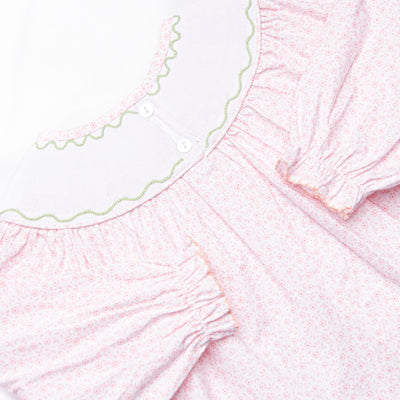 Primrose Pumpkins Smocked Diaper Set, Pink