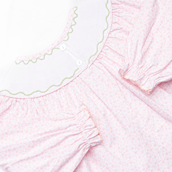 Primrose Pumpkins Smocked Diaper Set, Pink