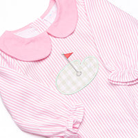 Gingham on the Green Applique Bubble, Pink