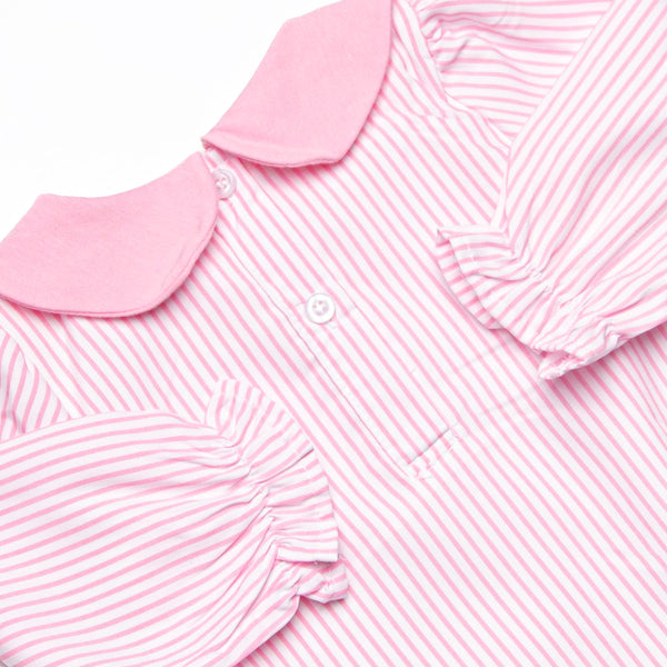 Gingham on the Green Applique Bubble, Pink