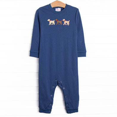 Best in Show Applique Romper, Blue