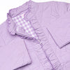 Quilted Ruffle Coat, Purple