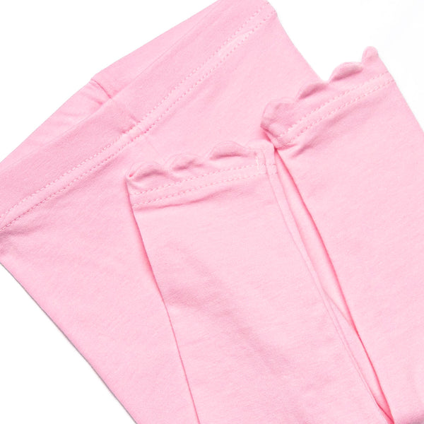 Gingham on the Green Applique Legging Set, Pink