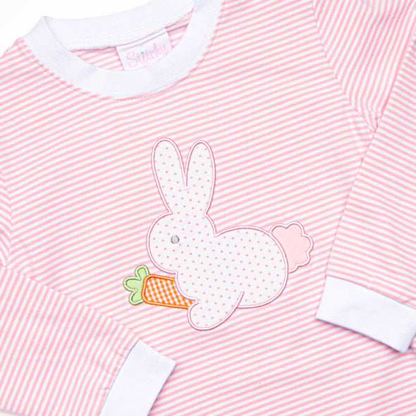 Funny Bunny Applique Soft Set, Pink Stripe