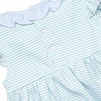 Seafoam Sails Pima Embroidered Bubble, Mint