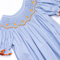 Too Sweet to Spook Smocked Girl Bubble, Blue