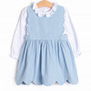 Eloise Dress Set, Blue Corduroy
