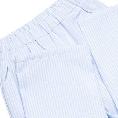 Gingham on the Green Applique Pant Set, Blue