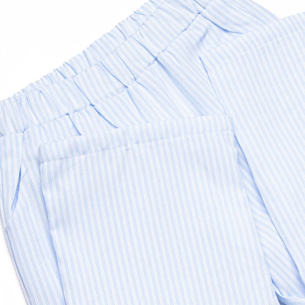 Gingham on the Green Applique Pant Set, Blue