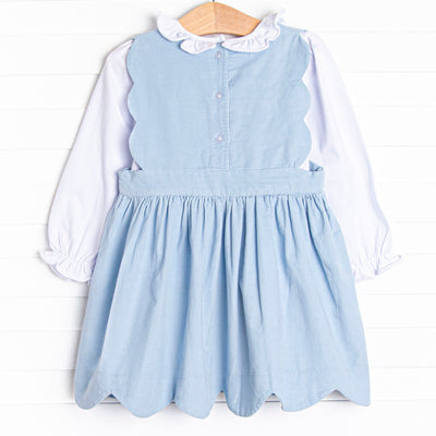 Eloise Dress Set, Blue Corduroy