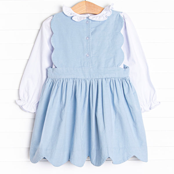 Eloise Dress Set, Blue Corduroy