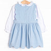 Eloise Dress Set, Blue Corduroy