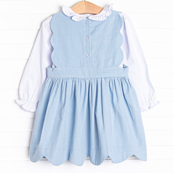 Eloise Dress Set, Blue Corduroy