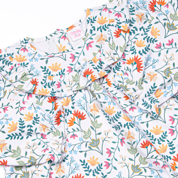 Emily Diaper Set, Green Floral